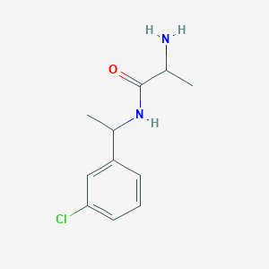 molecular formula C11H15ClN2O B7576697 2-Amino-N-((S)-1-(3-chlorophenyl)ethyl)propanamide 