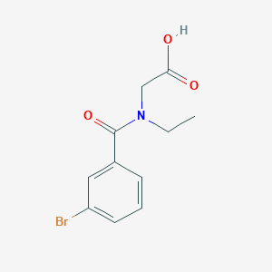 molecular formula C11H12BrNO3 B7576729 2-[(3-Bromobenzoyl)-ethylamino]acetic acid 