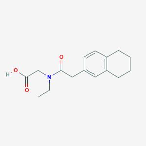 molecular formula C16H21NO3 B7576736 2-[Ethyl-[2-(5,6,7,8-tetrahydronaphthalen-2-yl)acetyl]amino]acetic acid 