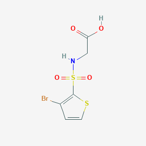 molecular formula C6H6BrNO4S2 B7576785 2-[(3-Bromothiophen-2-yl)sulfonylamino]acetic acid 