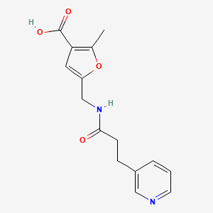 2-Methyl-5-[(3-pyridin-3-ylpropanoylamino)methyl]furan-3-carboxylic acid