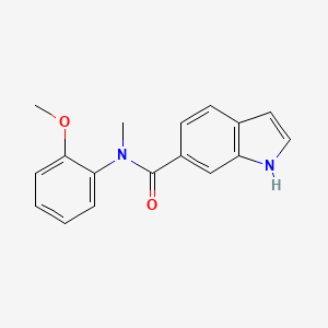molecular formula C17H16N2O2 B7576817 N-(2-methoxyphenyl)-N-methyl-1H-indole-6-carboxamide 