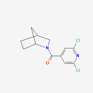 molecular formula C12H12Cl2N2O B7576878 2-Azabicyclo[2.2.1]heptan-2-yl-(2,6-dichloropyridin-4-yl)methanone 