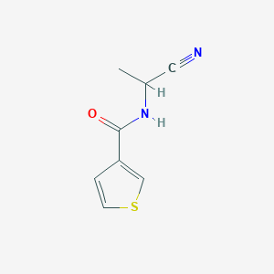 molecular formula C8H8N2OS B7576915 N-(1-cyanoethyl)thiophene-3-carboxamide 