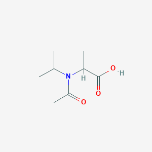 molecular formula C8H15NO3 B7576959 2-[N-(propan-2-yl)acetamido]propanoic acid 