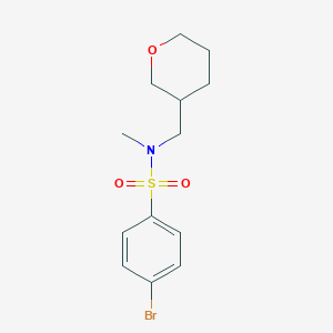 molecular formula C13H18BrNO3S B7576961 4-bromo-N-methyl-N-(oxan-3-ylmethyl)benzenesulfonamide 