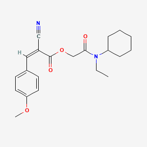 molecular formula C21H26N2O4 B7576963 [2-[cyclohexyl(ethyl)amino]-2-oxoethyl] (Z)-2-cyano-3-(4-methoxyphenyl)prop-2-enoate 