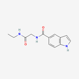 molecular formula C13H15N3O2 B7576968 N-[2-(ethylamino)-2-oxoethyl]-1H-indole-5-carboxamide 