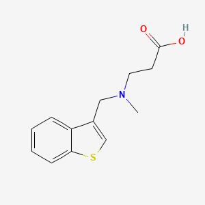 molecular formula C13H15NO2S B7576982 3-[1-Benzothiophen-3-ylmethyl(methyl)amino]propanoic acid 