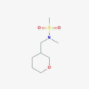 molecular formula C8H17NO3S B7577009 N-methyl-N-(oxan-3-ylmethyl)methanesulfonamide 