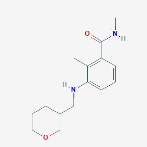 molecular formula C15H22N2O2 B7577036 N,2-dimethyl-3-(oxan-3-ylmethylamino)benzamide 