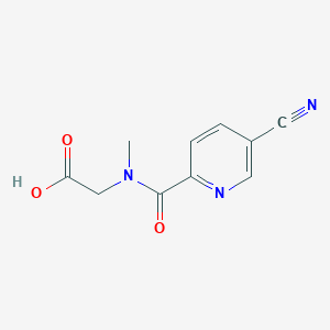 molecular formula C10H9N3O3 B7577061 2-[(5-Cyanopyridine-2-carbonyl)-methylamino]acetic acid 