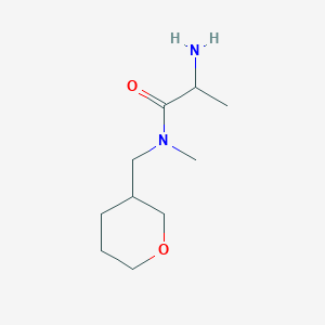 molecular formula C10H20N2O2 B7577071 2-amino-N-methyl-N-(oxan-3-ylmethyl)propanamide 