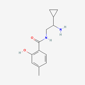 molecular formula C13H18N2O2 B7577084 N-(2-amino-2-cyclopropylethyl)-2-hydroxy-4-methylbenzamide 