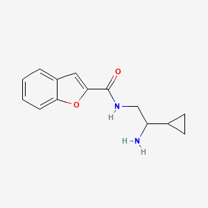 molecular formula C14H16N2O2 B7577099 N-(2-amino-2-cyclopropylethyl)-1-benzofuran-2-carboxamide 