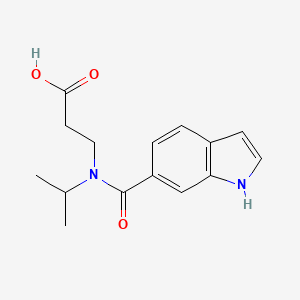 molecular formula C15H18N2O3 B7577127 3-[1H-indole-6-carbonyl(propan-2-yl)amino]propanoic acid 