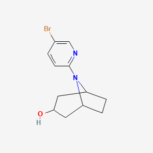 molecular formula C12H15BrN2O B7577146 8-(5-Bromopyridin-2-yl)-8-azabicyclo[3.2.1]octan-3-ol 