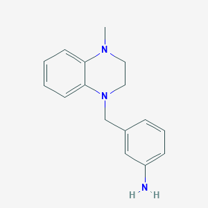 molecular formula C16H19N3 B7577151 3-[(4-Methyl-2,3-dihydroquinoxalin-1-yl)methyl]aniline 