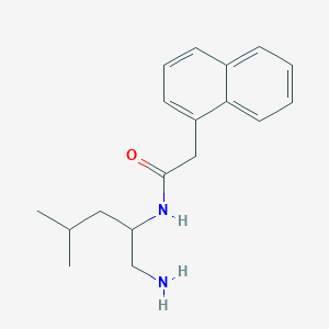 molecular formula C18H24N2O B7577165 N-(1-amino-4-methylpentan-2-yl)-2-naphthalen-1-ylacetamide 