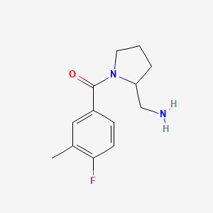 molecular formula C13H17FN2O B7577173 [2-(Aminomethyl)pyrrolidin-1-yl]-(4-fluoro-3-methylphenyl)methanone 