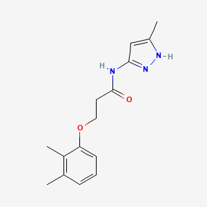 molecular formula C15H19N3O2 B7577187 3-(2,3-dimethylphenoxy)-N-(5-methyl-1H-pyrazol-3-yl)propanamide 