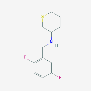 molecular formula C12H15F2NS B7577204 N-[(2,5-difluorophenyl)methyl]thian-3-amine 