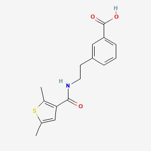 molecular formula C16H17NO3S B7577205 3-[2-[(2,5-Dimethylthiophene-3-carbonyl)amino]ethyl]benzoic acid 