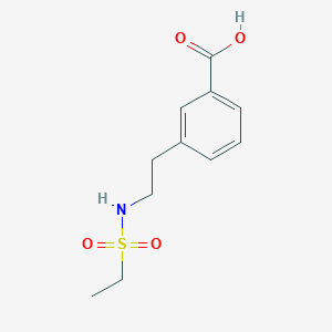 molecular formula C11H15NO4S B7577245 3-[2-(Ethylsulfonylamino)ethyl]benzoic acid 
