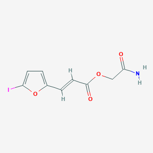 molecular formula C9H8INO4 B7577256 (2-amino-2-oxoethyl) (E)-3-(5-iodofuran-2-yl)prop-2-enoate 
