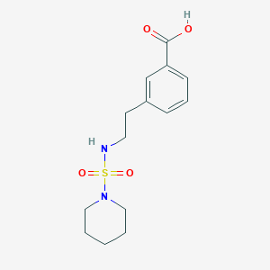molecular formula C14H20N2O4S B7577269 3-[2-(Piperidin-1-ylsulfonylamino)ethyl]benzoic acid 