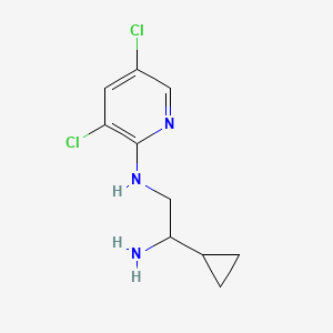 molecular formula C10H13Cl2N3 B7577287 1-cyclopropyl-N'-(3,5-dichloropyridin-2-yl)ethane-1,2-diamine 