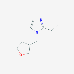 molecular formula C10H16N2O B7577305 2-Ethyl-1-(oxolan-3-ylmethyl)imidazole 