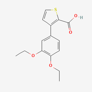 molecular formula C15H16O4S B7577337 3-(3,4-Diethoxyphenyl)thiophene-2-carboxylic acid 