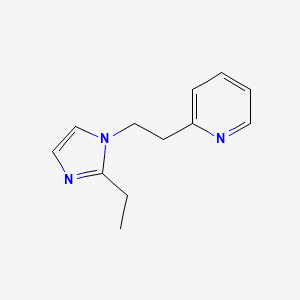 molecular formula C12H15N3 B7577353 2-[2-(2-Ethylimidazol-1-yl)ethyl]pyridine 