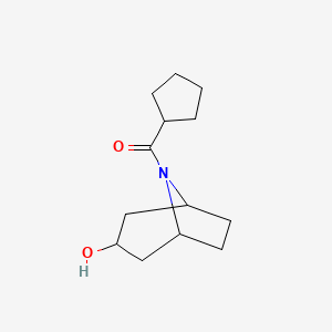 molecular formula C13H21NO2 B7577359 Cyclopentyl-(3-hydroxy-8-azabicyclo[3.2.1]octan-8-yl)methanone 