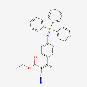 molecular formula C30H25N2O2P B7577367 ethyl (Z)-2-cyano-3-[4-[(triphenyl-lambda5-phosphanylidene)amino]phenyl]prop-2-enoate 