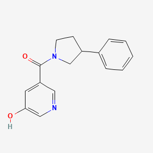 molecular formula C16H16N2O2 B7577373 (5-Hydroxypyridin-3-yl)-(3-phenylpyrrolidin-1-yl)methanone 