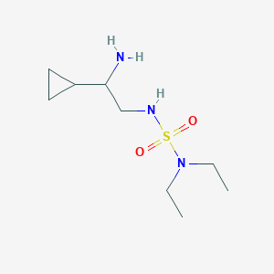 molecular formula C9H21N3O2S B7577376 [1-Amino-2-(diethylsulfamoylamino)ethyl]cyclopropane 
