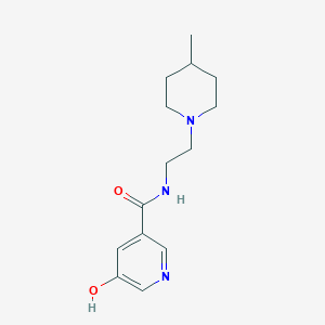 5-hydroxy-N-[2-(4-methylpiperidin-1-yl)ethyl]pyridine-3-carboxamide