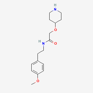 molecular formula C16H24N2O3 B7577454 N-[2-(4-methoxyphenyl)ethyl]-2-piperidin-4-yloxyacetamide 