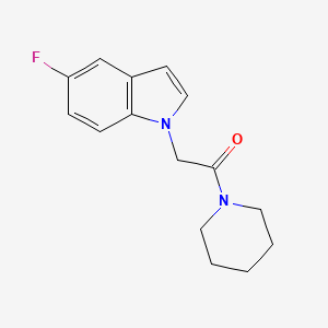 molecular formula C15H17FN2O B7577467 2-(5-Fluoroindol-1-yl)-1-piperidin-1-ylethanone 