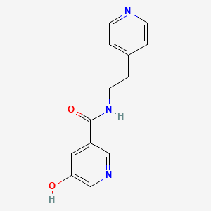 molecular formula C13H13N3O2 B7577481 5-hydroxy-N-(2-pyridin-4-ylethyl)pyridine-3-carboxamide 