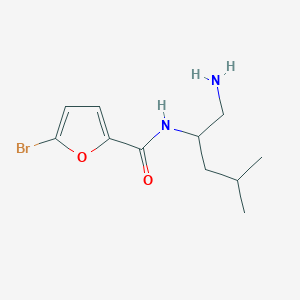molecular formula C11H17BrN2O2 B7577499 N-(1-amino-4-methylpentan-2-yl)-5-bromofuran-2-carboxamide 