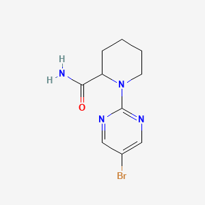 molecular formula C10H13BrN4O B7577527 1-(5-Bromopyrimidin-2-yl)piperidine-2-carboxamide 