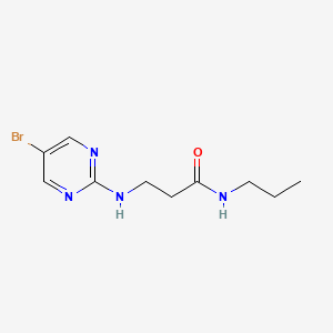 molecular formula C10H15BrN4O B7577531 3-[(5-bromopyrimidin-2-yl)amino]-N-propylpropanamide 