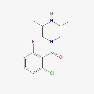 molecular formula C13H16ClFN2O B7577547 (2-Chloro-6-fluorophenyl)-(3,5-dimethylpiperazin-1-yl)methanone 