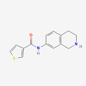 molecular formula C14H14N2OS B7577564 N-(1,2,3,4-tetrahydroisoquinolin-7-yl)thiophene-3-carboxamide 