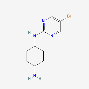 molecular formula C10H15BrN4 B7577571 4-N-(5-bromopyrimidin-2-yl)cyclohexane-1,4-diamine 