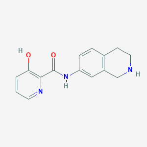 molecular formula C15H15N3O2 B7577575 3-hydroxy-N-(1,2,3,4-tetrahydroisoquinolin-7-yl)pyridine-2-carboxamide 