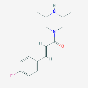 molecular formula C15H19FN2O B7577582 (E)-1-(3,5-dimethylpiperazin-1-yl)-3-(4-fluorophenyl)prop-2-en-1-one 